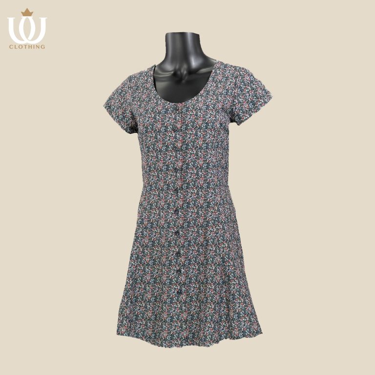 girls' floral print dress cap sleeve