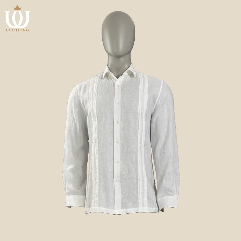 classic guayabera short sleeve shirt pure linen natural