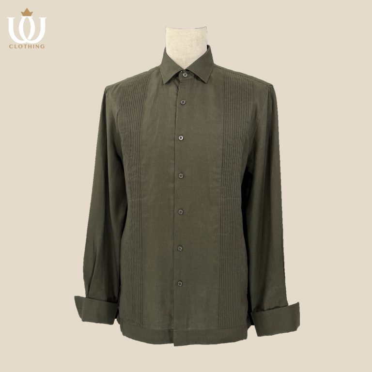 classic guayabera short sleeve shirt pure linen natural