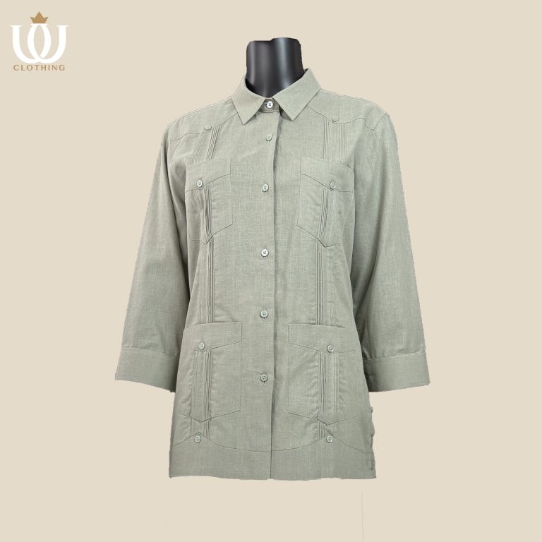 classic guayabera short sleeve shirt pure linen natural